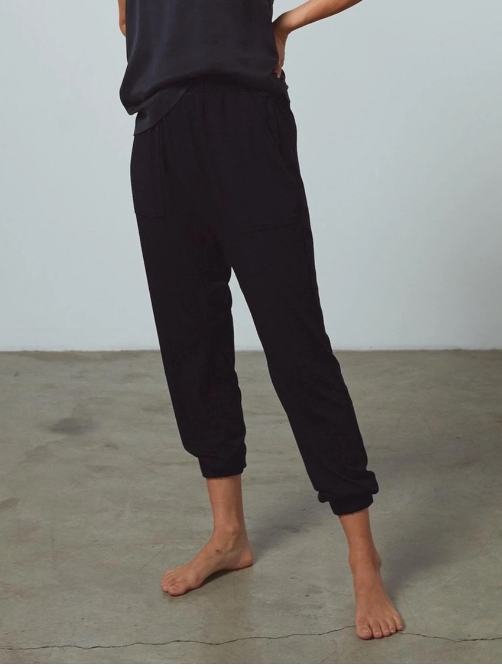 Lunya Siro Draped Jogger in Black